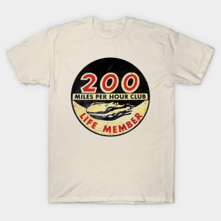 Vintage Bonneville Salt Flats 200 Miles Per Hour Club Life Member T-Shirt